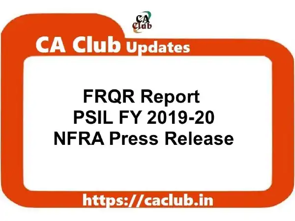 NFRA’s FRQR Report on Financial Statements of Prabhu Steels Industries Ltd. (FY: 2019-20)