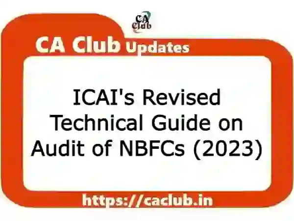 ICAI's Revised Technical Guide on Audit of NBFCs (2023)